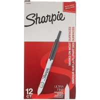 Dymo Sharpie Retractable Ultra Fine Point Permanent Markers, Black