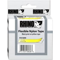 Dymo Label Printer Tape, Nylon, Black on Yellow, 1/2" x 11.5 Ft, RhinoPro Series