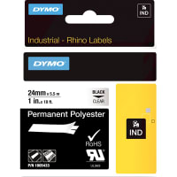 Dymo Dymo 1805433 Black on Transparent Label Printer Tape