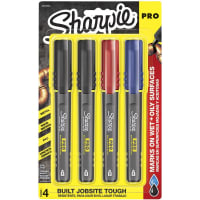 Dymo Sharpie Pro Bullet, 2Black-Blue-Red, Fine Point