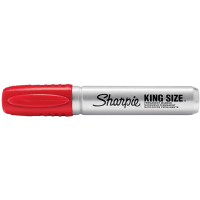 Dymo Sharpie King Size Permanent Markers, Medium Point, Red, 12/Pack