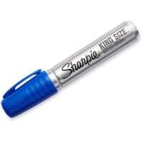 Dymo Sharpie King Size Permanent Markers, Medium Point, Blue, 12/Pack