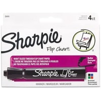 Dymo Sharpie Flip Chart Water Based Markers, Bullet Point, Assorted, 4/Pack