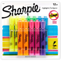 Dymo Sharpie Tank Highlighters, Chisel Tip, Assorted Fluorescent