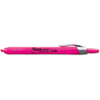 Dymo Sharpie Accent Retractable Highlighters Chisel Tip Fluorescent Pink