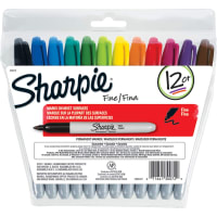 Dymo Sharpie Fine Point Permanent Marker Assorted, PK/12