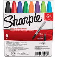 Dymo Sharpie Fine Point Permanent Marker Assorted, PK/8