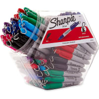 Dymo Sharpie Mini Permanent Markers, Fine Point, Assorted Colors, Canister/72