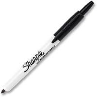 Dymo Sharpie Retractable Markers, Fine Tip, Black