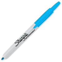 Dymo Sharpie Retractable Markers, Fine Tip, Turquoise