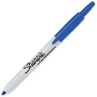 Dymo Sharpie Retractable Markers, Fine Tip, Blue