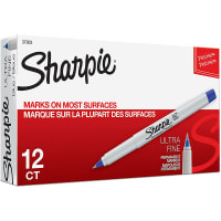 Dymo Sharpie Permanent Markers, Ultra Fine Point, Blue