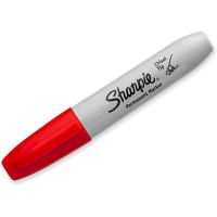 Dymo Sharpie Permanent Marker, Chisel Tip, Red