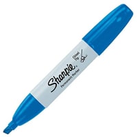 Dymo Sharpie Permanent Marker, Chisel Tip, Blue