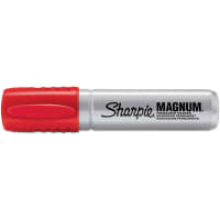 Dymo Sharpie Magnum Permanent Markers, Chisel Tip, Red