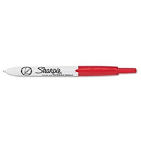 Dymo Sharpie Retractable Ultra Fine Point Permanent Markers, Red