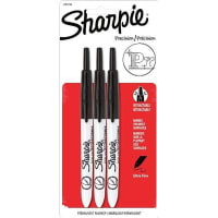 Dymo Sharpie Ultra Fine Point Retractable Permanent Markers, Black