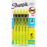 Dymo Sharpie Accent Retractable Highlighter, Chisel Tip, Fluorescent Yellow