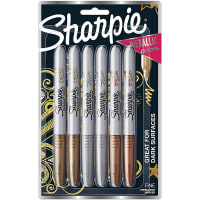 Dymo Sharpie Metallic Fine Point Permanent Marker, Assorted Colors, 