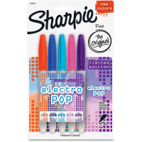 Dymo Sharpie Fine Electro Pop Marker, Fine Point, Assorted Colors