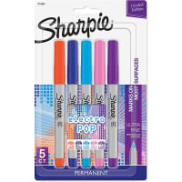 Dymo Sharpie Fine Electro Pop Marker, Ultra Fine Point, Assorted Colors