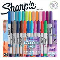 Dymo Sharpie Electro Pop Permanent Markers, Ultra Fine Point, Assorted Colors