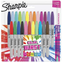 Dymo Sharpie Color Burst Markers, Fine Point, Assorted Colors