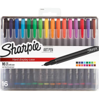 Dymo Sharpie Art Pens, Fine Point, Assorted Colors, Hard Case