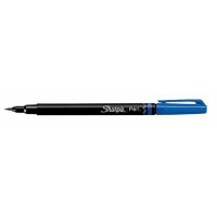 Dymo Sharpie Brush Tip Pens, Fine Brush Tip, Blue