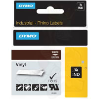 Dymo RHINOPRO 1/2IN WHITE ON BROWN VINYL TAPE