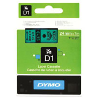 Dymo S0720990 Black on Green Label Printer Tape