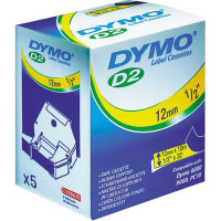 Dymo Dymo wht background tape, 12mm 10m length