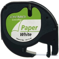 Dymo Metallic blk on grn letratag label tape