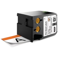 Dymo DYMO XTL 2" x 4" Pre-Sized Label, Black on White w/Orange Header