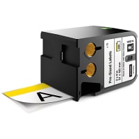 Dymo DYMO XTL 2" x 4" Pre-Sized Label, Black on White w/Yellow Header