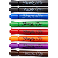 Dymo Sharpie Flip Chart Water Based Markers, Bullet Point, Assorted, 8/Pack