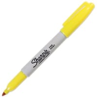 Dymo Sharpie Permanent Marker, Fine Point, Yellow