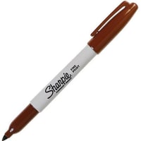 Dymo Sharpie Permanent Marker, Fine Point, Brown