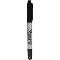 Dymo Sharpie Twin Tip Permanent Marker, Fine/Ultra Fine Point, Black