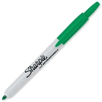 Dymo Sharpie Retractable Markers, Fine Tip, Green