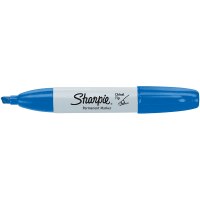 Dymo Sharpie Marker, Chisel Point, Blue Ink