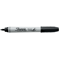 Dymo Sharpie Brush Tip Permanent Marker, Black