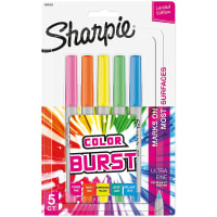 Dymo Sharpie Color Burst Permanent Markers, Ultra-Fine Point, Assorted