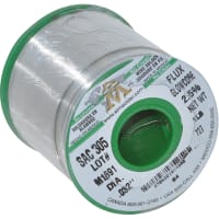 AIM Solder Glowcore 2.5% No Clean Flux Core Solder, SAC305, OD: 0.032" (0.81mm), 1Lb (454g)