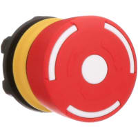 EAO E-Stop, 32mm, 2NC, MAINT, Twist-Unlock, Non-Illuminative, IP65, 5A, 250VAC, Plug