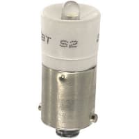 EAO Lamps, LED, Single Chip, BA9s, White, 750 mcd, 15mA, 24VAC/VDC, 10 Series