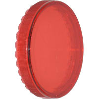 EAO Lens, Round, 23.7mm, Flat, Flush, Plastic, Illuminative, Transparent, Red