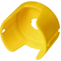 EAO Accessory, E-Stop Shroud, Round, 65mm, Raised, IP65, Plastic, Yellow, 04 Series