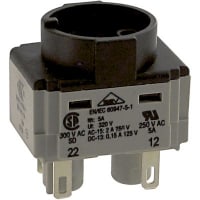 EAO Accessory, Switching Element, For E-Stops, 2NC, Slow Make, Silver, 5A, 250VAC/DC, Solder