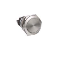 EAO Pushbutton Switch, 22mm, Steel, Flat, MOM, Non-Illuminated, IP65, 5A, 250VAC, Solder